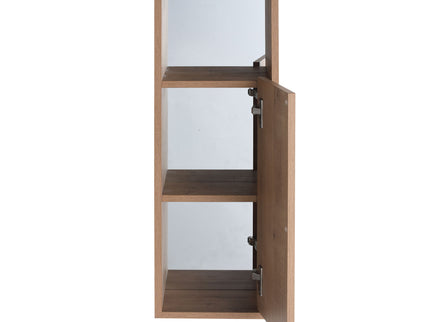 10" Wall Mounted Storage Cabinet, Bathroom Cabinet With Soft Close Door - Imitative Oak