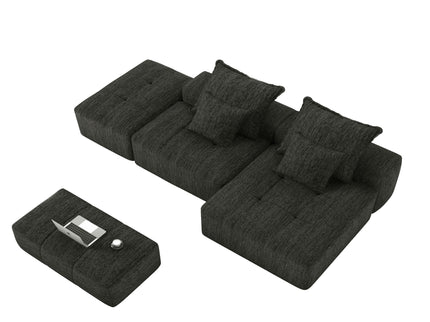 Modern Oversized Diy Combination Modular Sectional Sofa With Pillows