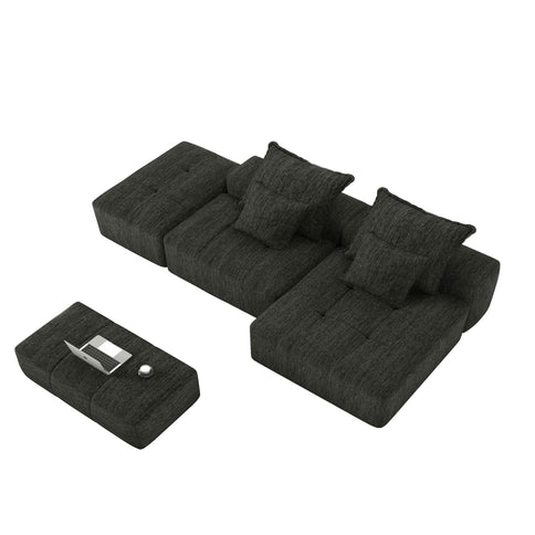 Modern Oversized Diy Combination Modular Sectional Sofa With Pillows
