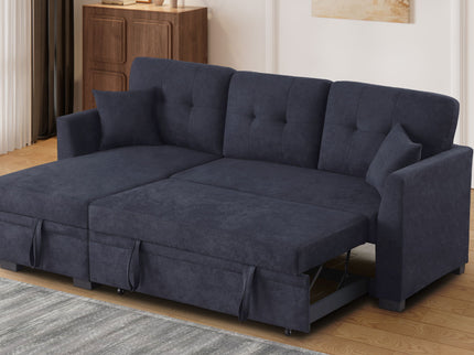 Sectional Sofa Bed - Dark Blue