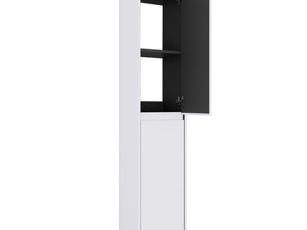 Wall Mounted Bathroom Vanity With Resin Sink And 2 Side Cabinet, 3 Soft Close Drawer - Brown Ebony