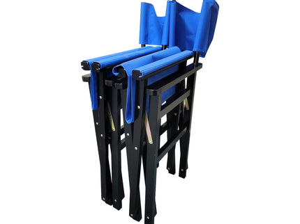 Folding Chair Wooden Director Chair Canvas Folding Chair Folding Chair (Set of 2) - Blue