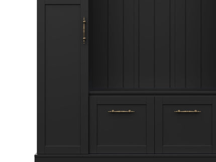 Hall Tree With 4 Side Cabinets