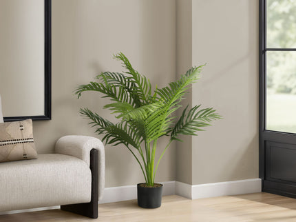 34" Tall, Artificial Plant, Palm Tree, Indoor, Faux, Fake, Floor, Greenery, Potted, Real Touch, Decorative - Green / Black
