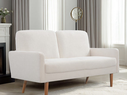 Loveseat Sofa, European Style With Sleek Design, Modern & Vintage Flair, Upholstered 2 Seater Couch