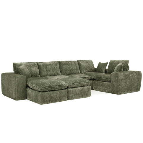 Sectional Sofa With Moveable Ottoman