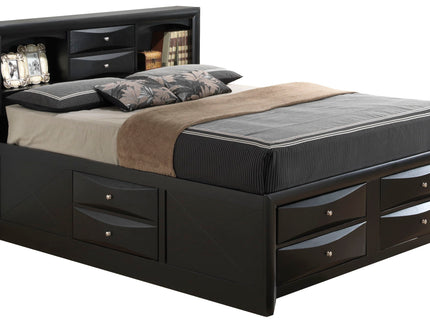 Modern Design Storage Bed With Bookcase Headboard