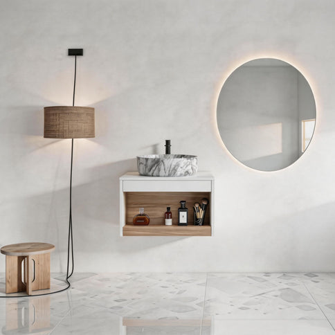 Floating Bathroom Vanity With Vessel Sink