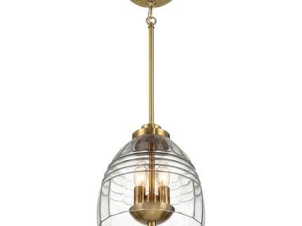 Ember - 3 Candle Lights Chain Pendant - Clear / Gold