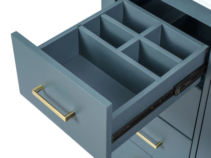 Bathroom Vanity With Sink Combo, Storage Cabinet, Freestanding Set With 3 Drawers & Soft Closing Doors