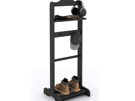 Accent Portable Garment Rack, Clothes Valet Stand With Storage Organizer