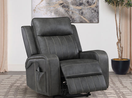 Mckinley - Upholstered Power Lift Recliner Chair With Remote Control - Gray