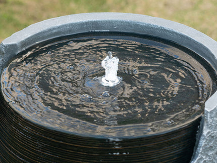 Indoor Outdoor Water Fountain, Unique Broken Urn Fountain Chic Dynamic Modern Design With Light For Garden