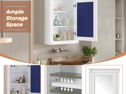 Wall Mounted Bathroom Storage Medicine Cabinet For Over Toilet With Mirror