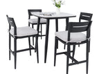 Black / 5 Pc. Table, 4 Stools