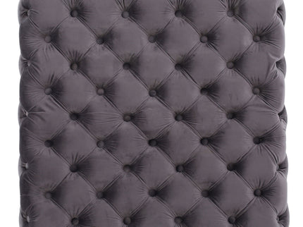 Modern Glam Ottoman With Upholstery And Button Tufted Design