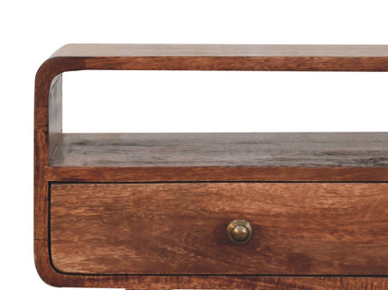 Solid Wood Curved Console Table