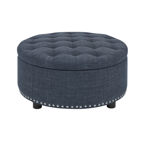 Tufted Storage Ottoman With Upholstery