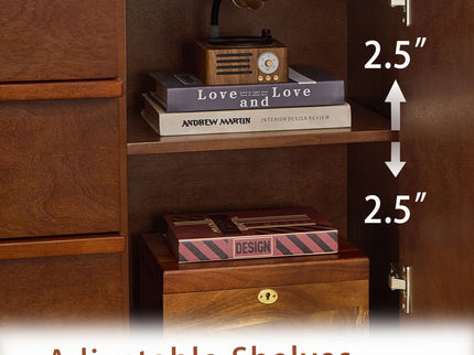 Sideboard Buffet Cabinet With Storage, 2 Doors 3 Drawers