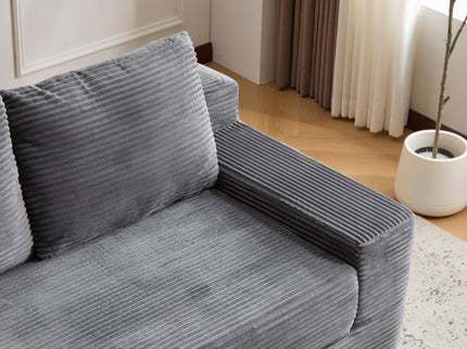 Comfortable Deep Seat Loveseat Sofa Bed, Reversible Cushion With Pillows