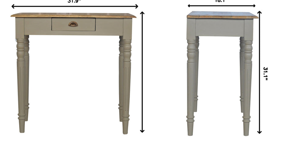 Hand Painted Writing Desk - Gray
