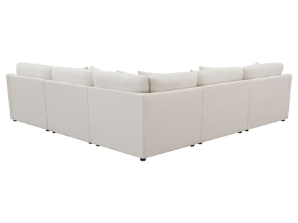 Greeley - 6 Piece Upholstered Modular Sectional Sofa - Ivory