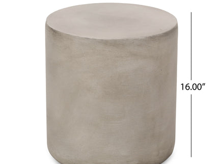 Cylindrical Design, Outdoor Lightweight Concrete Side Table