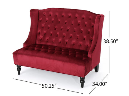 Nurturing - Upholstered Loveseat With Wing Back And Diamond Tufting