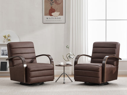 360° Swivel Accent Chair With Armrests, Comfy Lounge