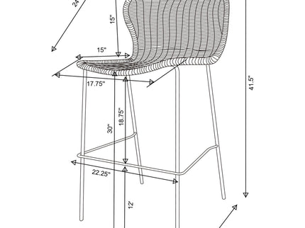 Mckinley - Bar Stool (Set of 2) - Brown