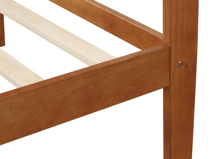 Platform Bed Frame Mattress Foundation Sleigh Bed With Headboard / Footboard / Wood Slat Suppor