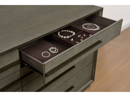 Prescott - 8 Drawer Dresser With Mirror - Brown