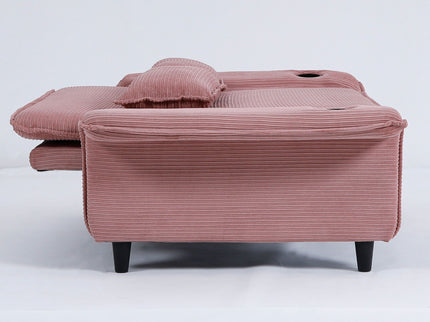 Modern Fabric Multi-Functional Sofa Bed With Adjustable Armrests And Backrests