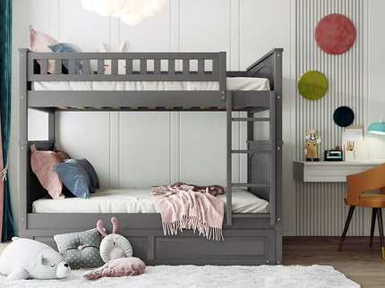 Bunk Bed With Twin Size Trundle, Guardrails