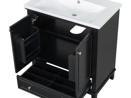 Modern Bathroom Vanity With Sink Combo, Multi Functional Cabinet With Doors And Drawer