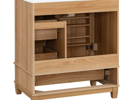 Freestanding Bathroom Vanity With Sink, Soft Close Doors & Drawers, Ample Storage - Wood