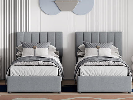 Upholstered Platform Bed With A Hydraulic Storage System