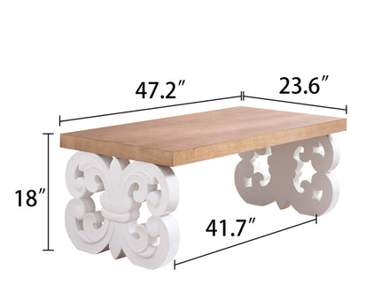 Ornate Scroll Base Coffee Table