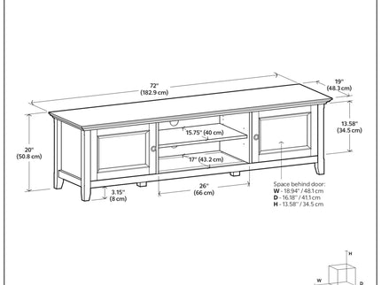 Amherst - Low TV Media Stand - Hickory Brown