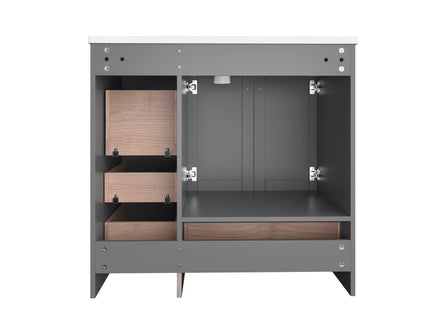 Shaker Free Standing Bathroom Vanity Cabinet With Sink, Soft Close Drawers, Soft Close Doors