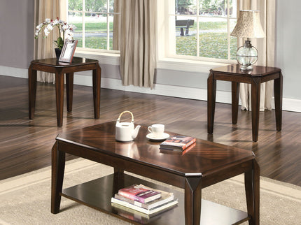 Docila - 3 Piece Pack Coffee With End Table (Set of 3) - Walnut