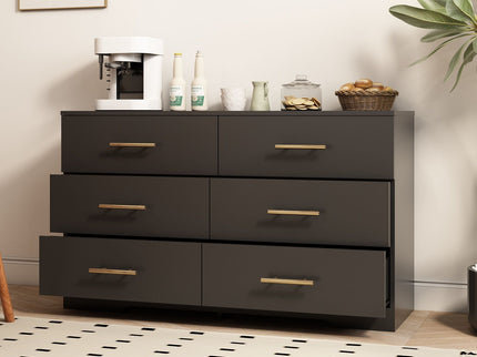 Large 6 Drawers Chest Of Drawer Dressers Table With Handle