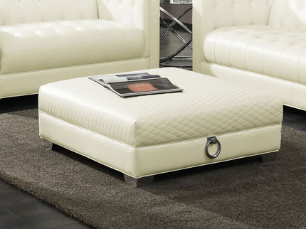 Cordelia - Square Ottoman - White