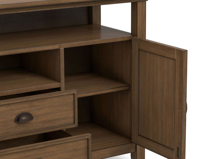 Redmond - Tall TV Media Stand - Rustic Natural Aged Brown