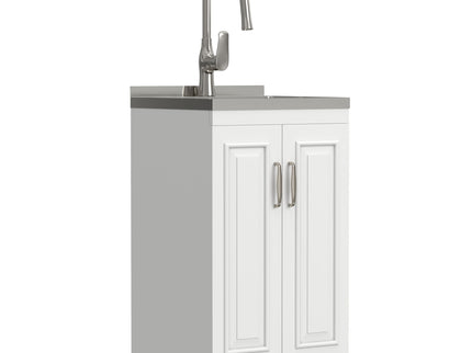 Darwin - Deluxe Laundry Cabinet With Pull-Out Faucet And Stainless Steel Sink
