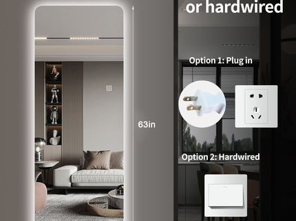 Wall Mounted LED Full Length Mirror