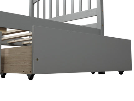 Platform Storage Bed Wood Bed Frame With Two Drawers And Headboard