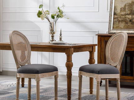 French Country Dining Chairs & Round Back (Set of 2)
