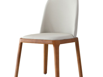 Modern Dining Chairs, Wooden Legs (Set of 2) - Gray