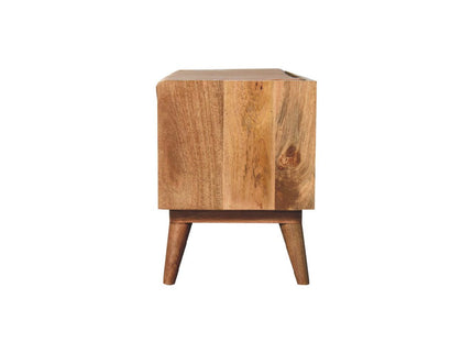 Solid Wood Bench With Upholstered Sea